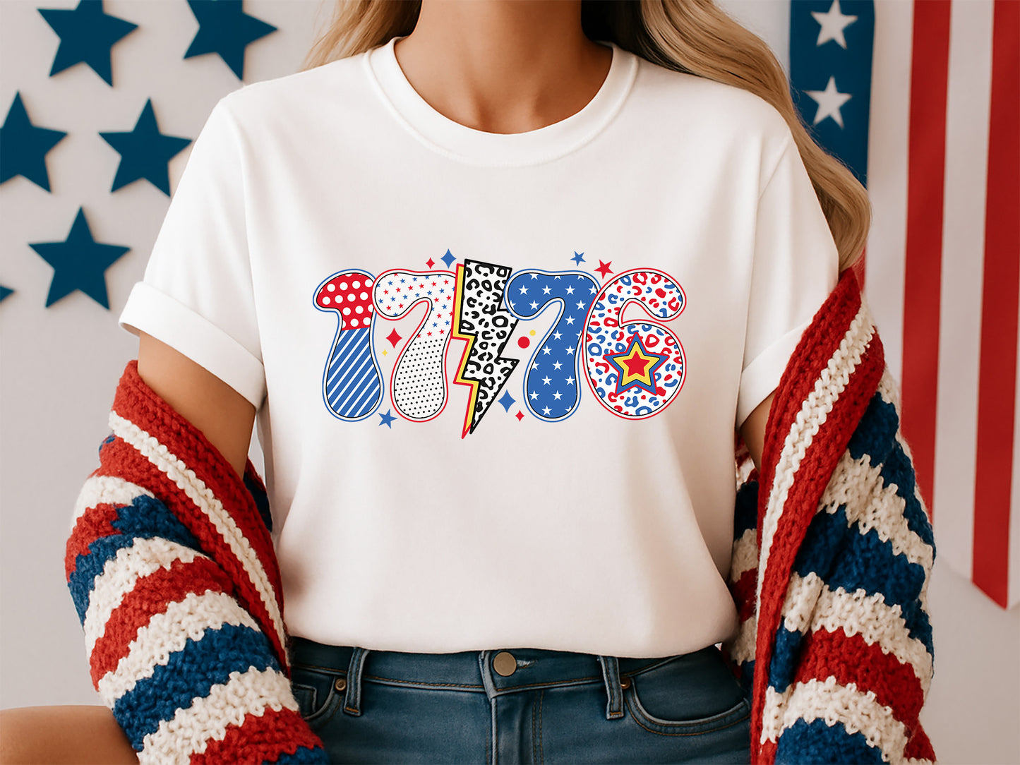 1776, 4th of July PNG Sublimation Design