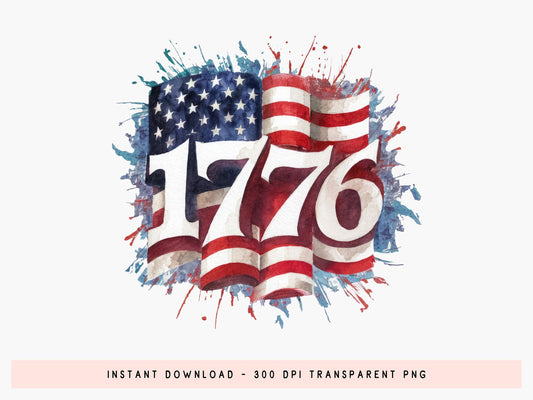 1776, 4th of July Sublimation Design