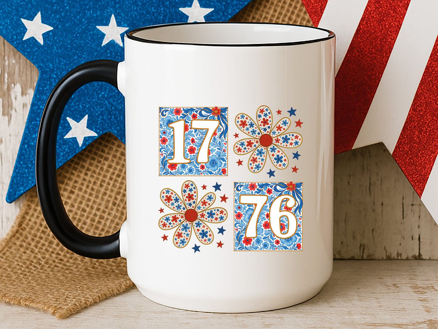 1776, Floral Fourth of July Sublimation