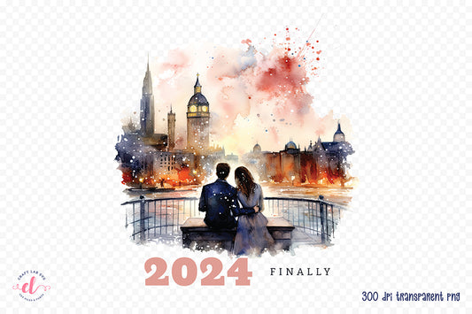 2024 Finally PNG Sublimation, New Year Shirt Design