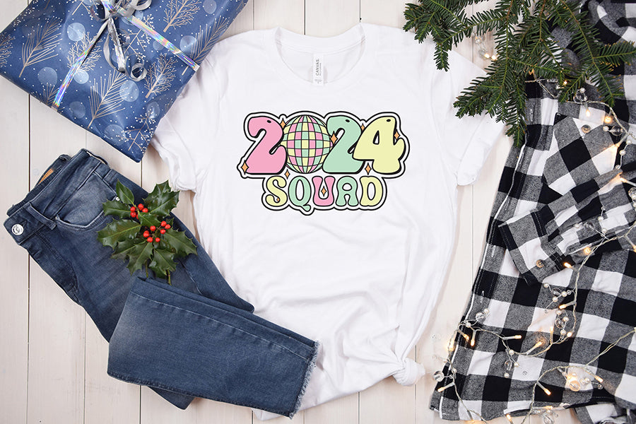 2024 Squad Sublimation - Retro New Year's Eve Shirt