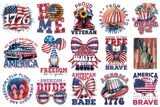 4th of July Sublimation Designs Bundle