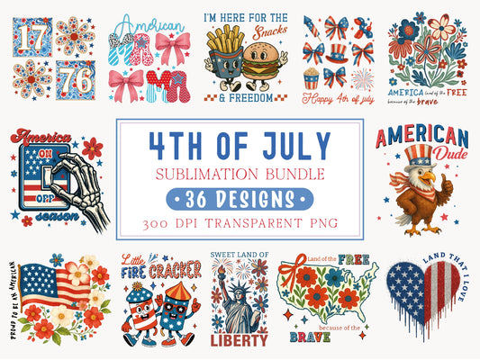 4th of July Sublimation Transfers Bundle