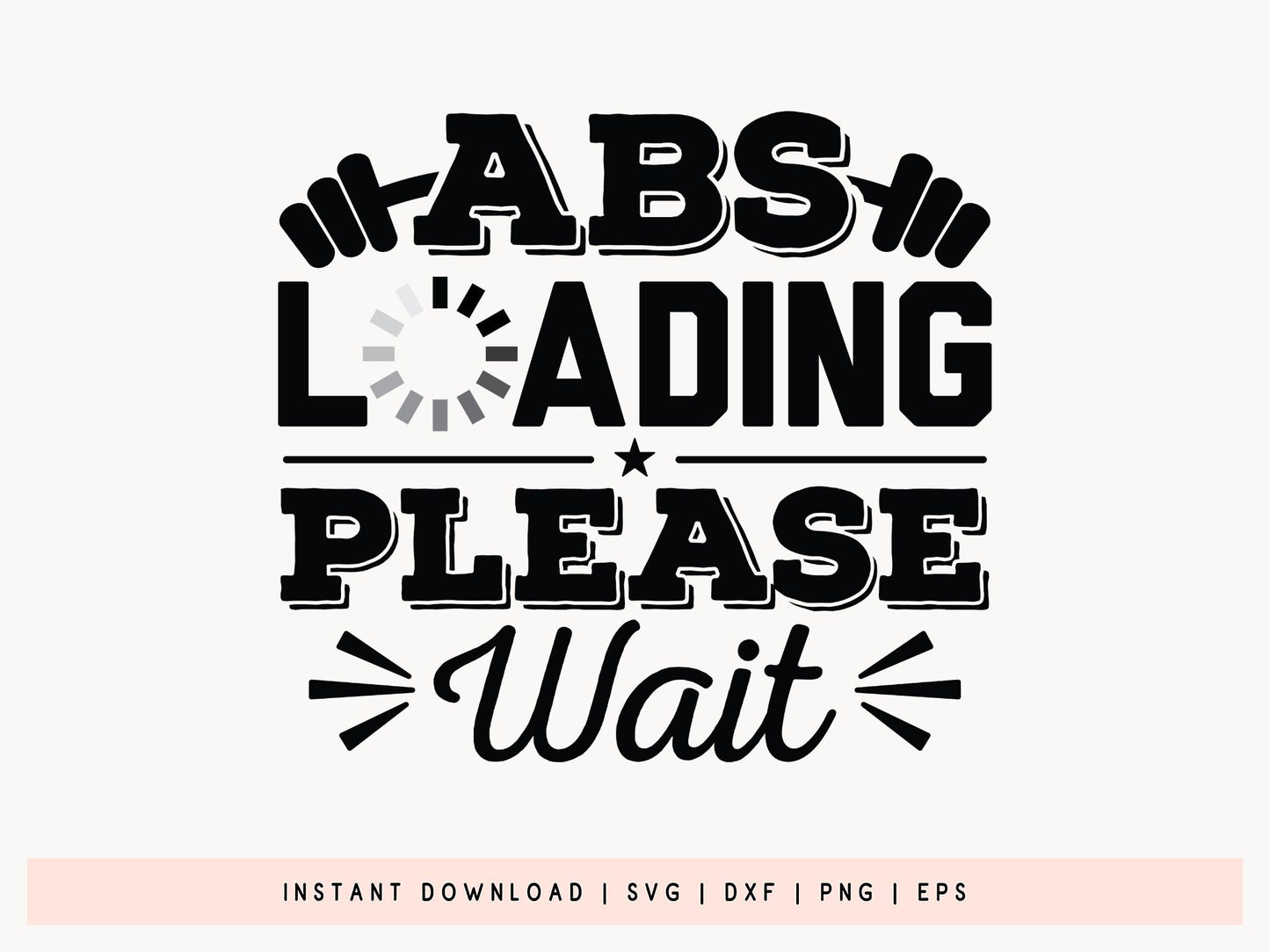 ABC Loading Please Wait, Workout SVG