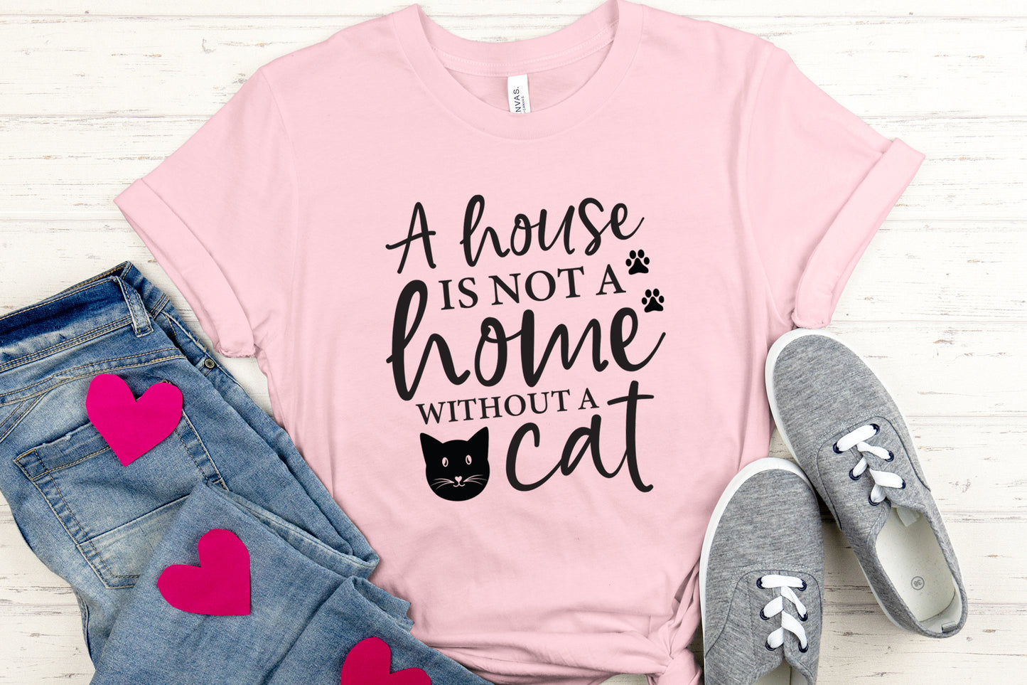 A House is not a Home without a Cat SVG Design