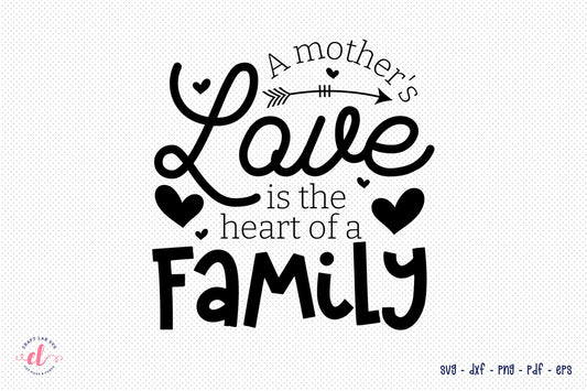 A Mother's Love is the Heart, Mother's Day SVG