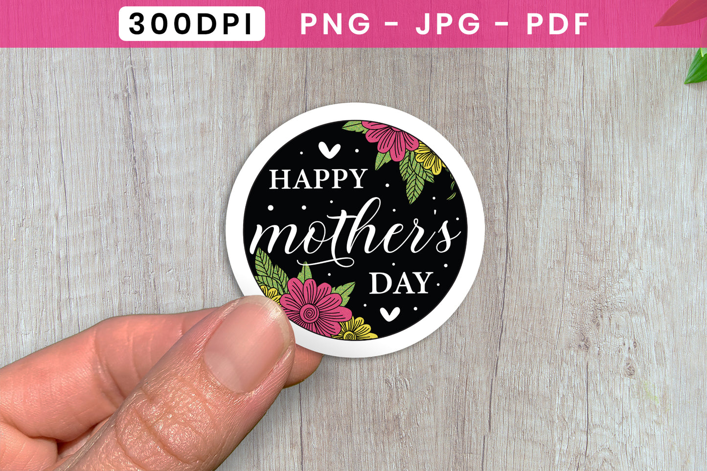 Adorable Happy Mothers Day Sticker PNG