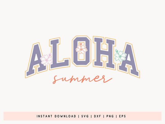 Aloha Summer SVG, DXF, EPS, PNG File