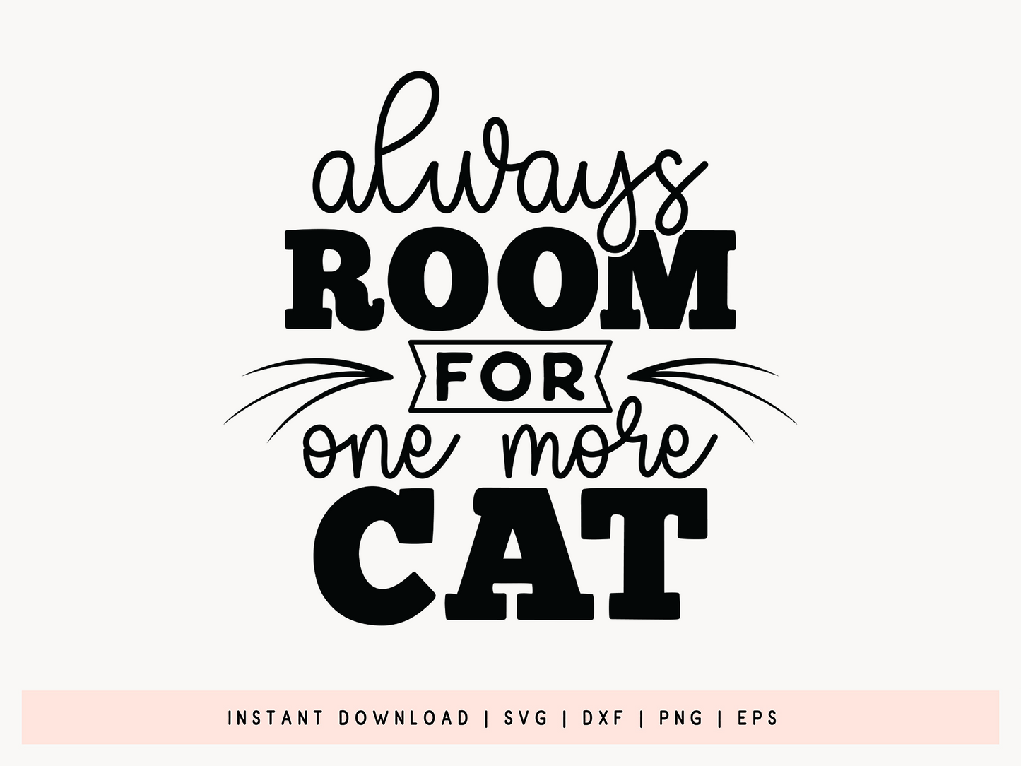 Always Room for One More Cat SVG File