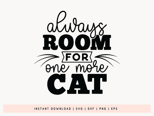 Always Room for One More Cat SVG File