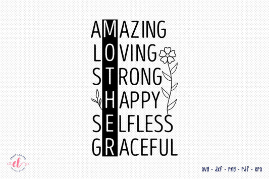 Amazing Love Strong - Mothers Day Shirts SVG