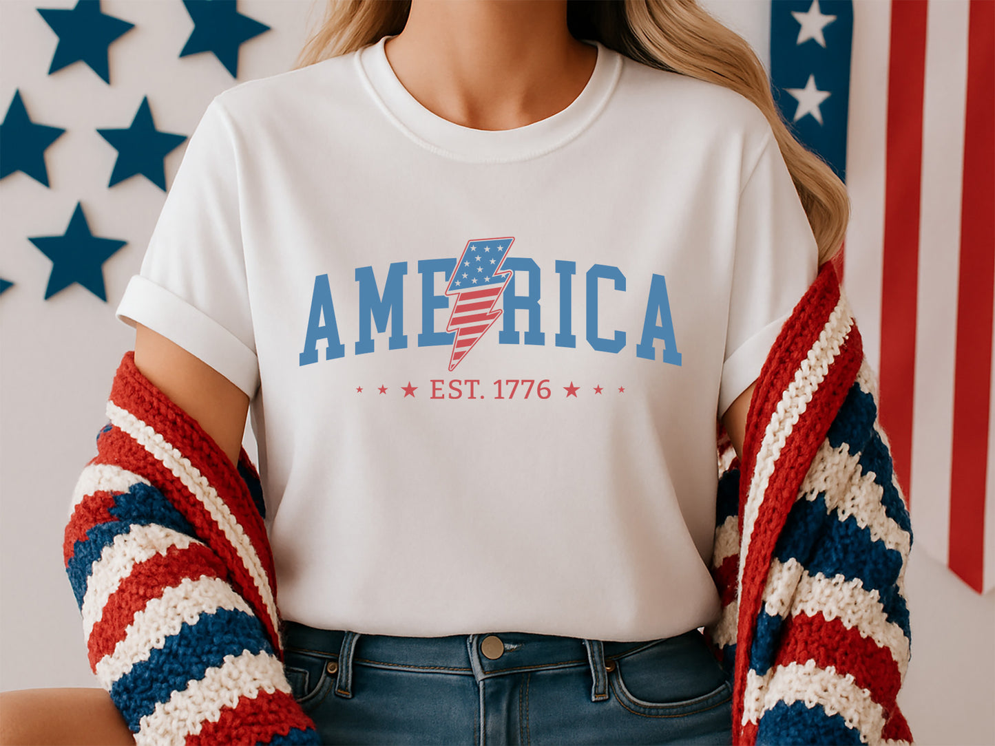 America Est 1776, 4th of July SVG Cut File