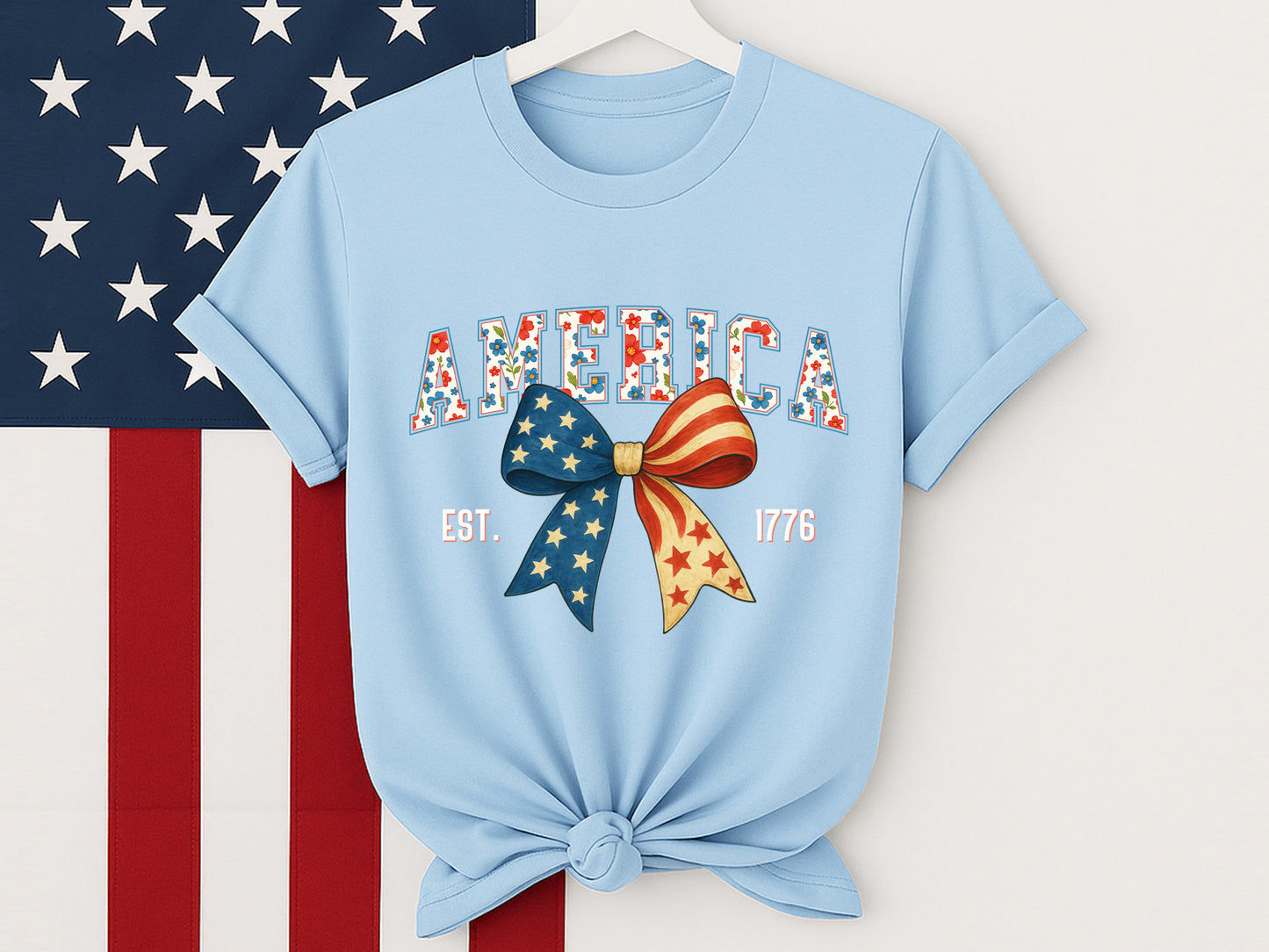 America Est 1776, Coquette 4th of July Sublimation