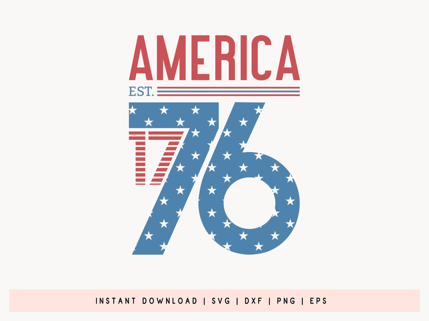 America Est 1776, Fourth of July SVG