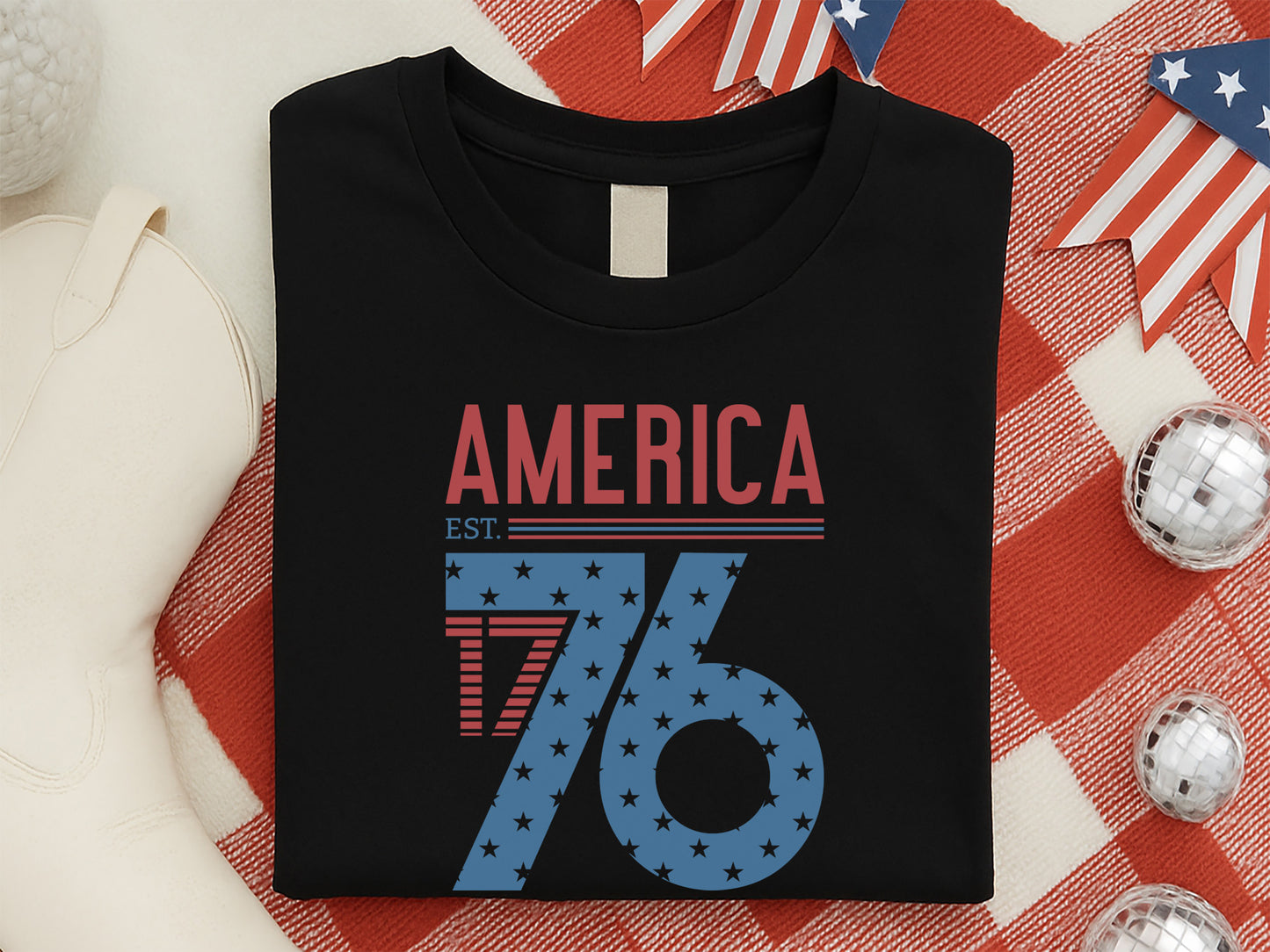 America Est 1776, Fourth of July SVG