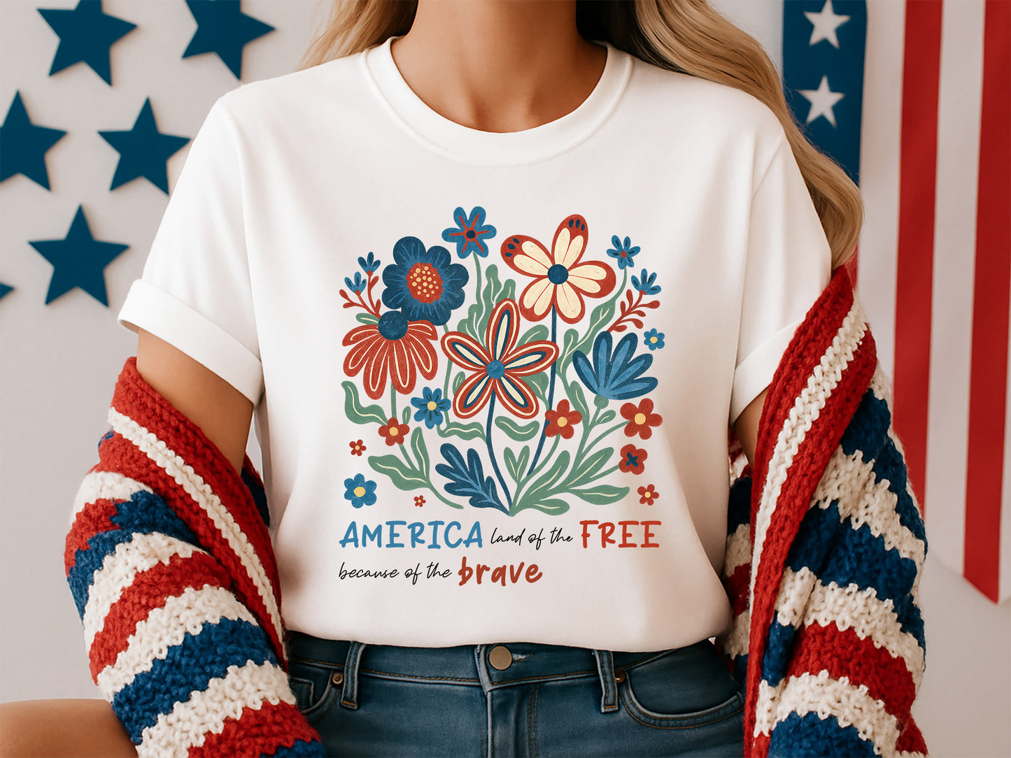 America Land of the Because of the Brave, PNG 4th of July