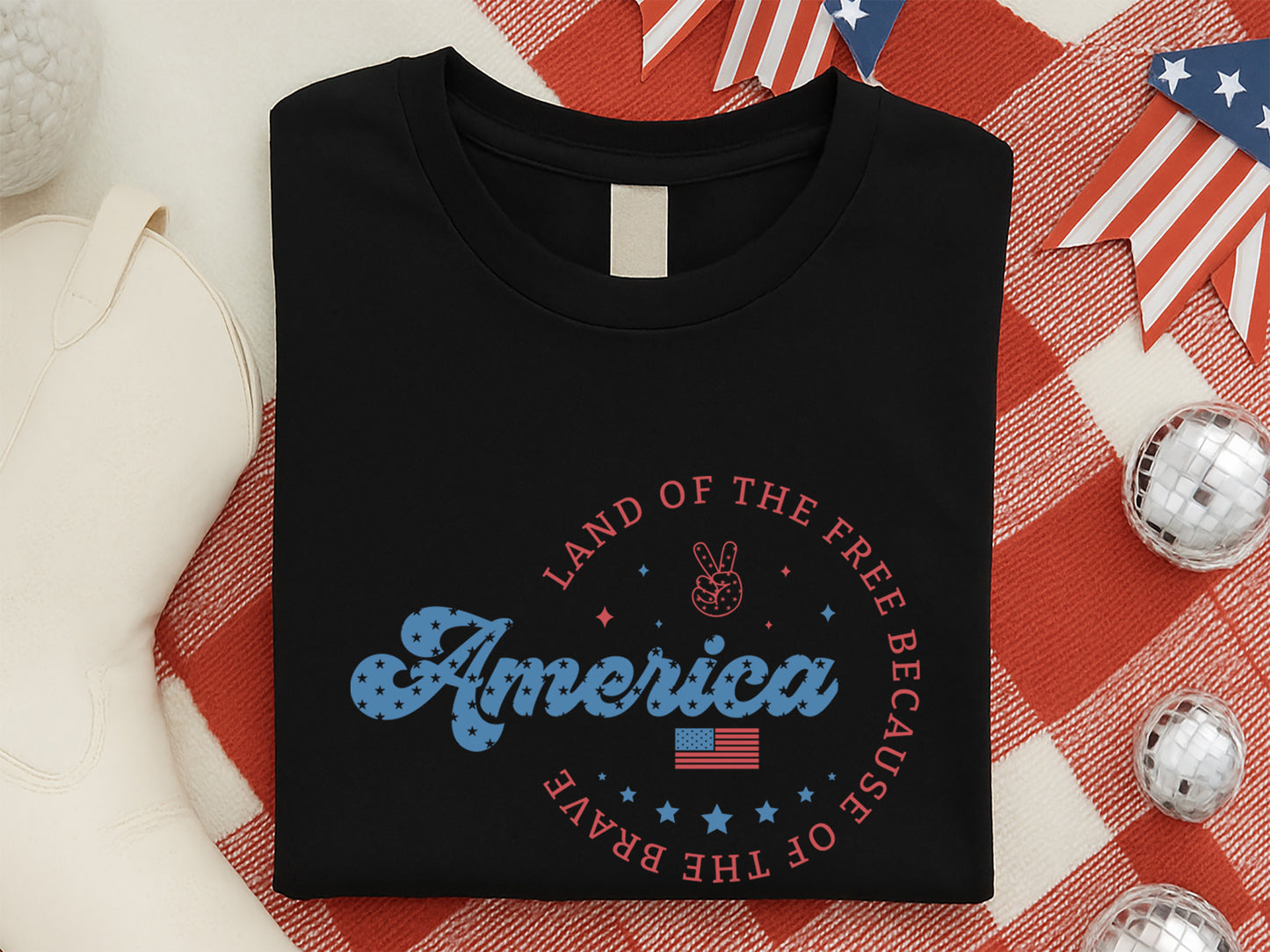 America Land of the Free Because of the Brave SVG