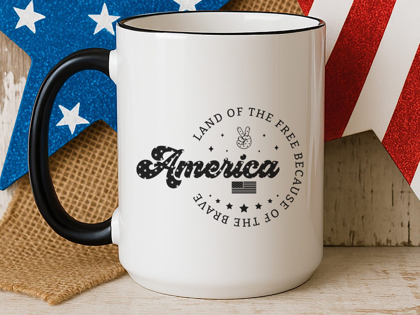 America Land of the Free Because of the Brave SVG