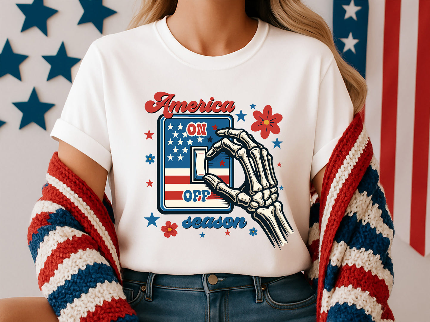 America On Off Season, Funny 4th of July Sublimation