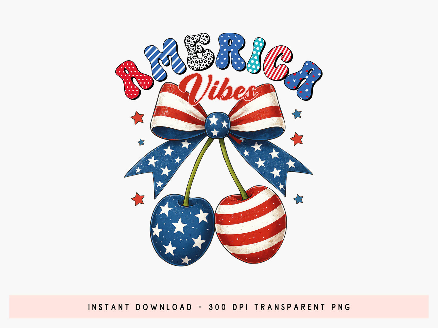 America Vibes, 4th of July Sublimation Design