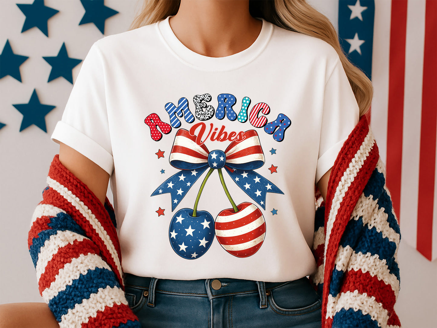 America Vibes, 4th of July Sublimation Design