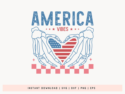 America Vibes, Fourth of July SVG File