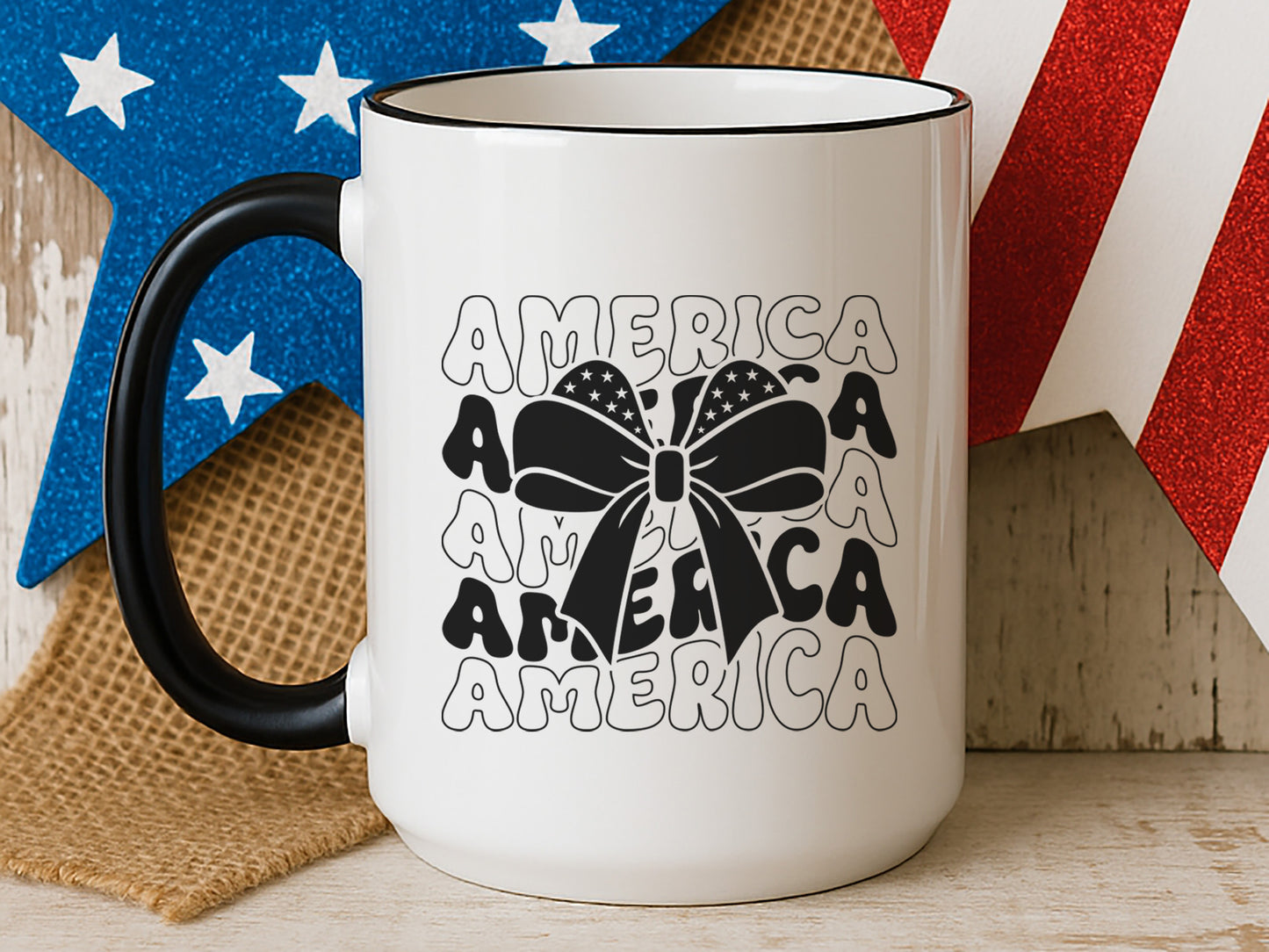 America, 4th of July Bow SVG File