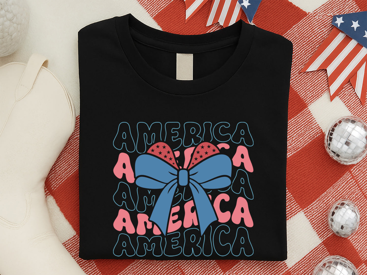 America, 4th of July Bow SVG File