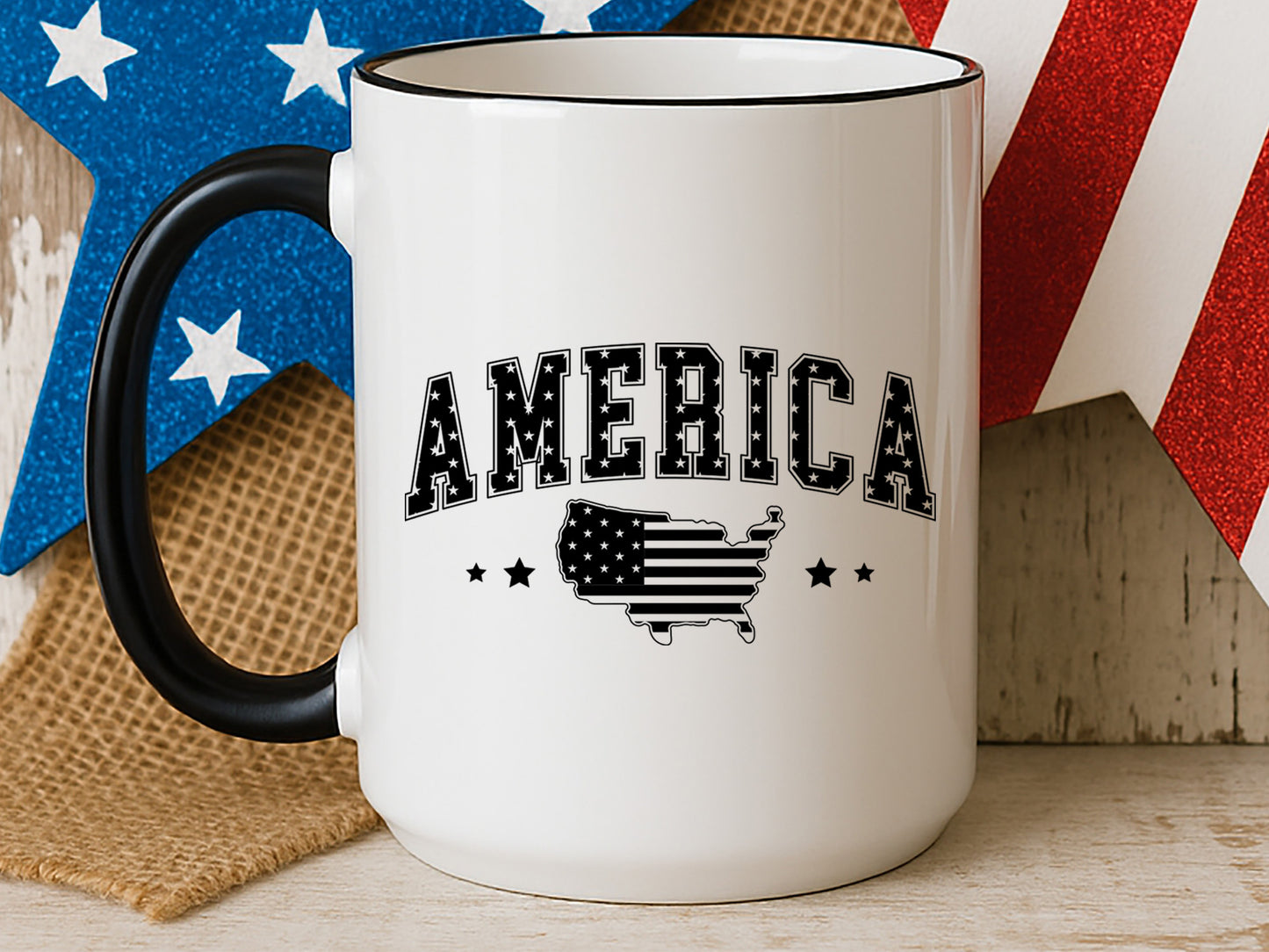 America, 4th of July Flag SVG Design