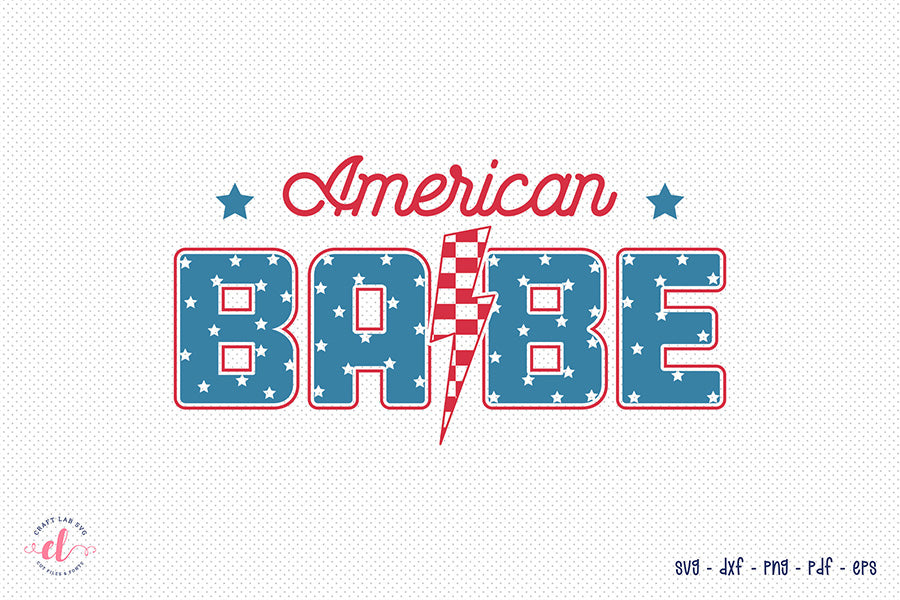 American Babe - Free 4th of July SVG