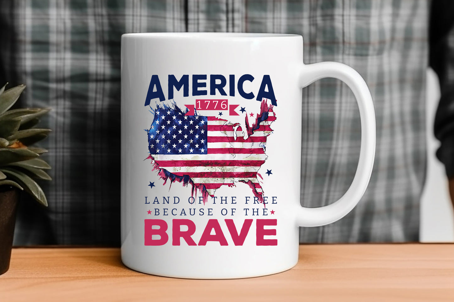 American Land of the Free Because of the Brave Sublimation