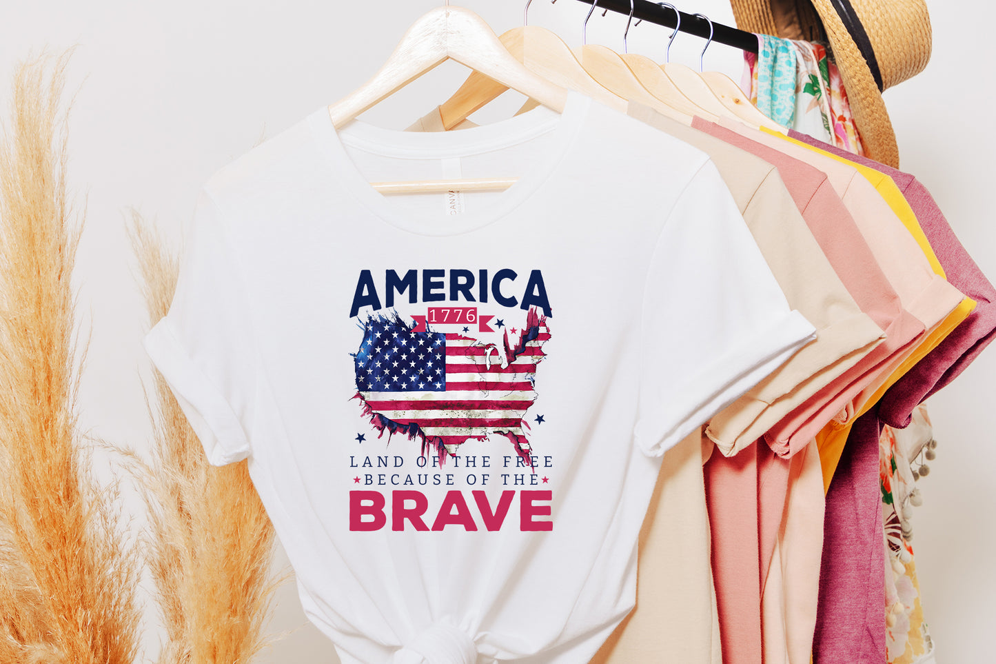 American Land of the Free Because of the Brave Sublimation