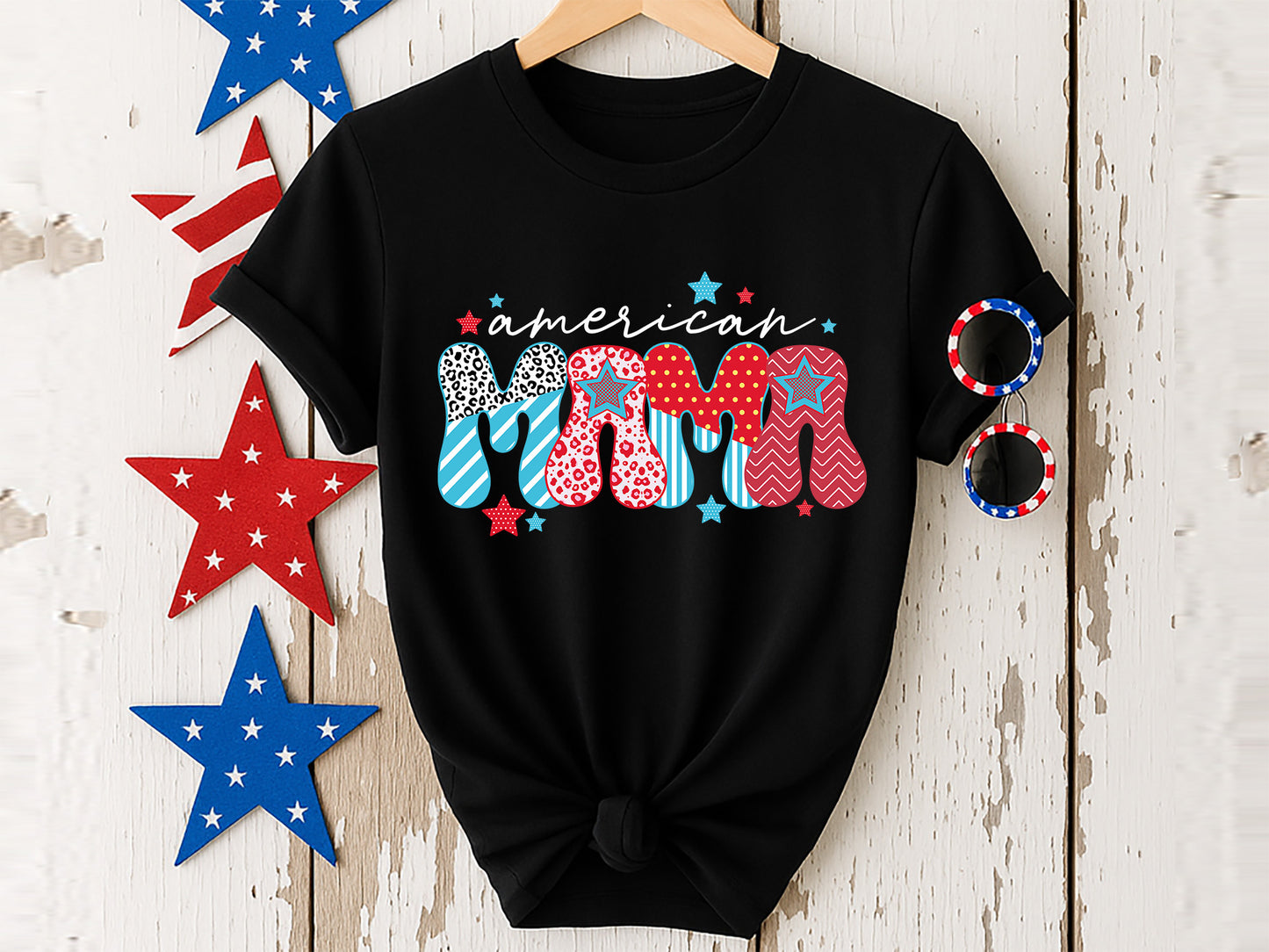 American Mama, 4th of July Sublimation Design