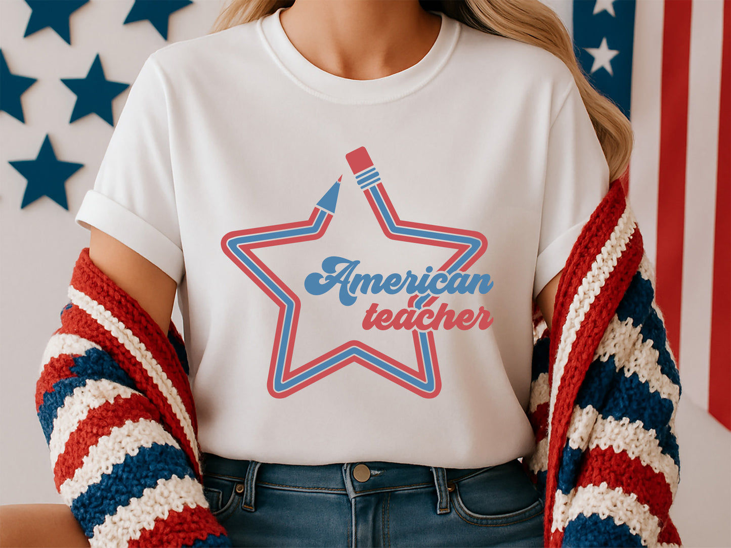 American Teacher, 4th of July SVG