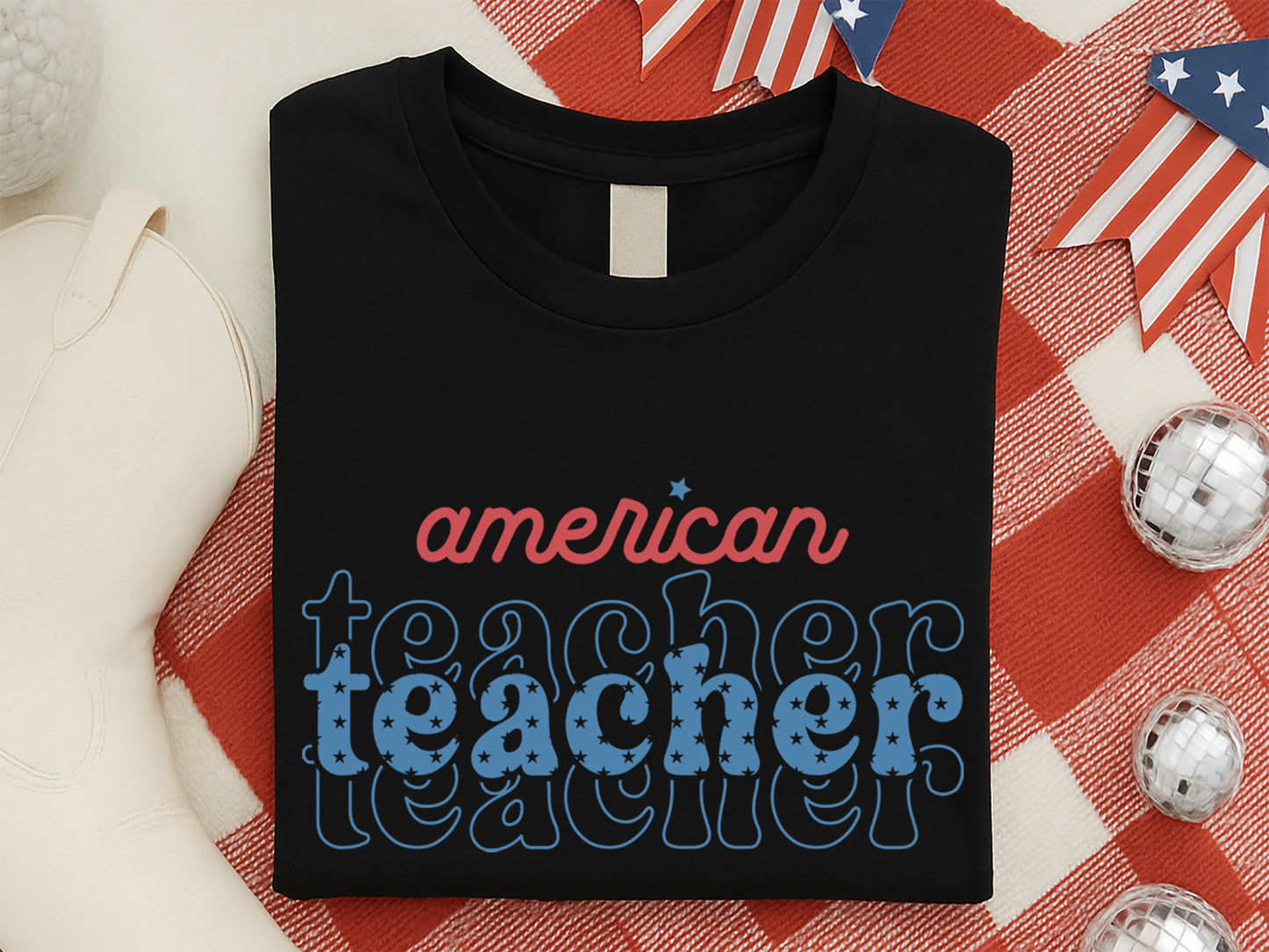 American Teacher, 4th of July SVG Vector