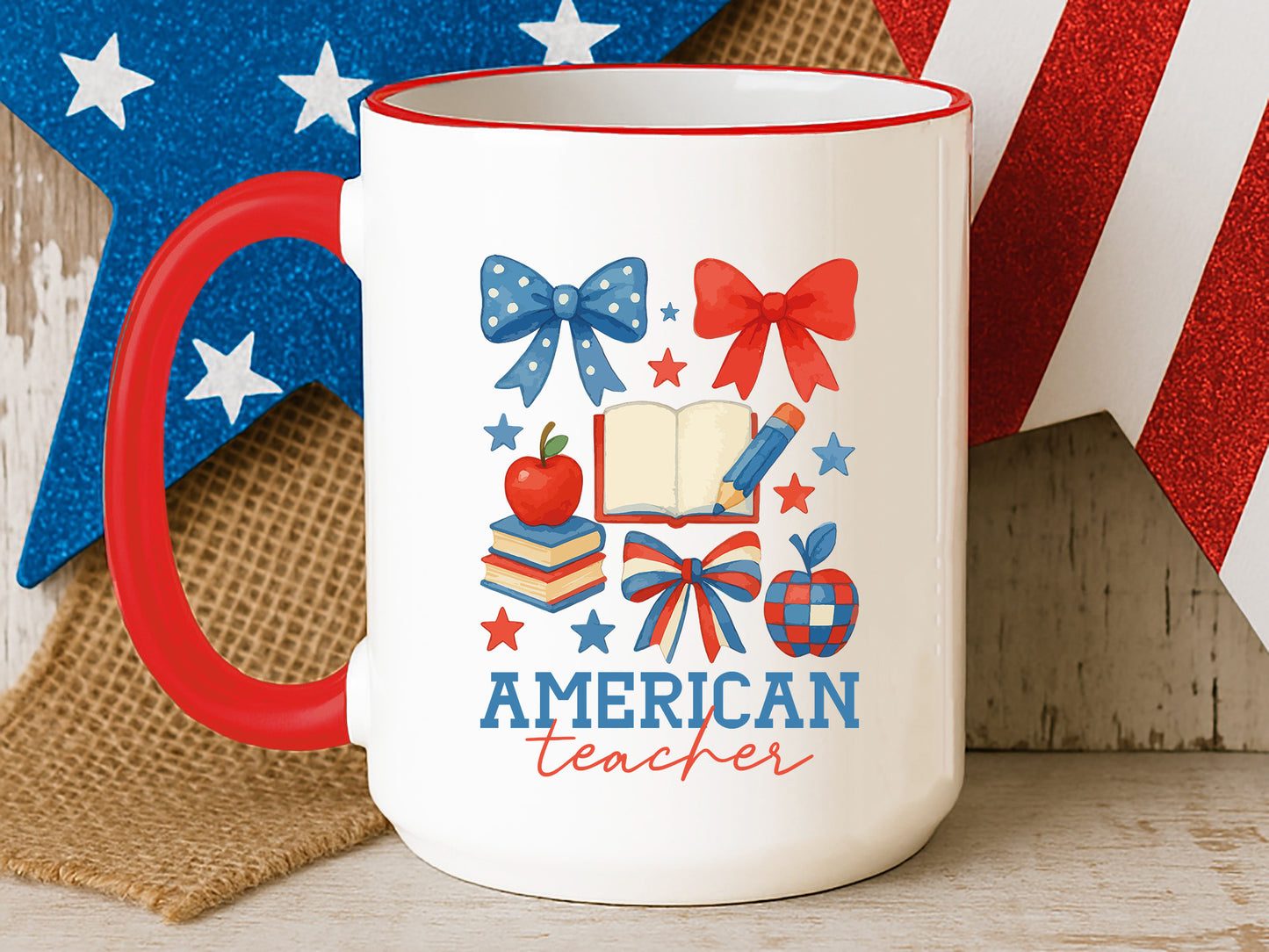 American Teacher, 4th of July Sublimation PNG