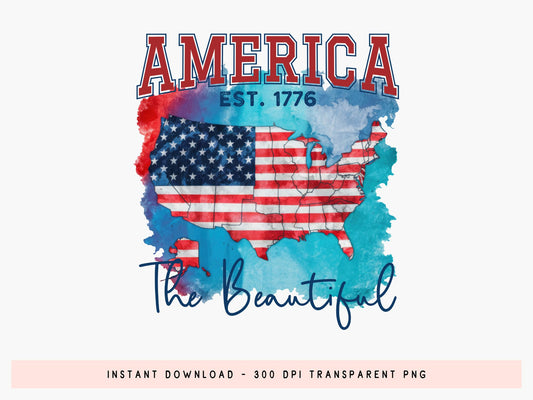 America the Beautiful, 4th of July Sublimation
