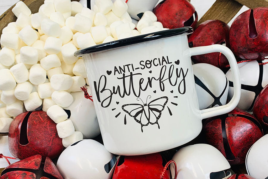 Anti Social Butterfly SVG Cut File
