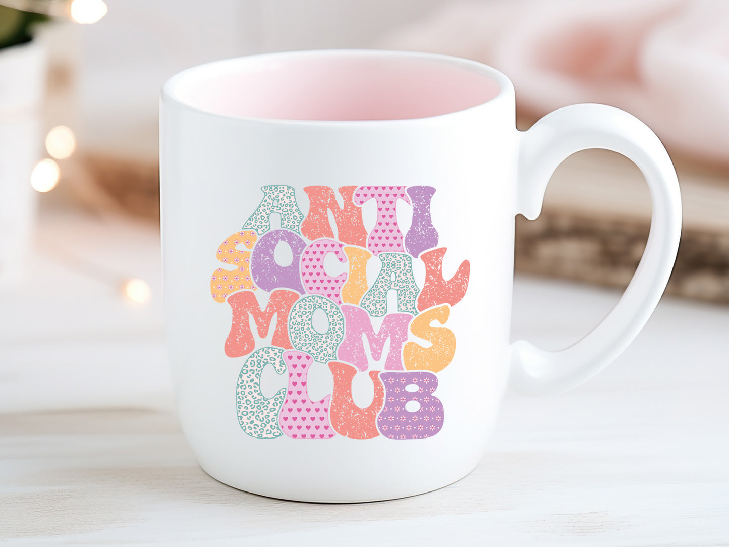 Anti Social Moms Club, Retro Mothers Day Sublimation