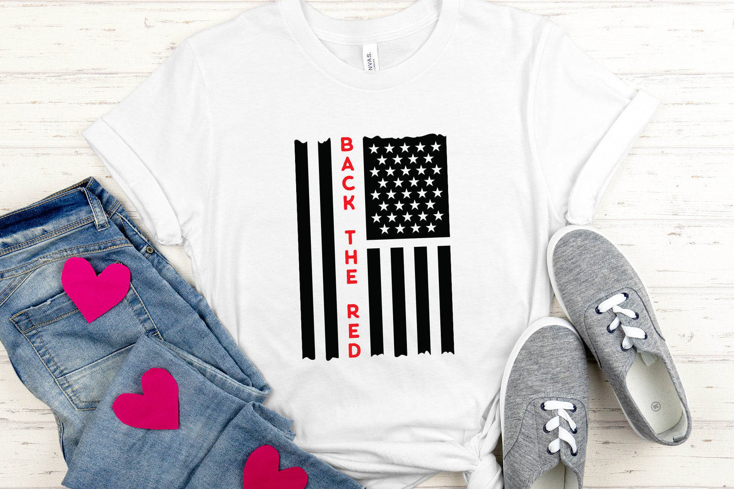 Back The Red - Firefighter SVG Design
