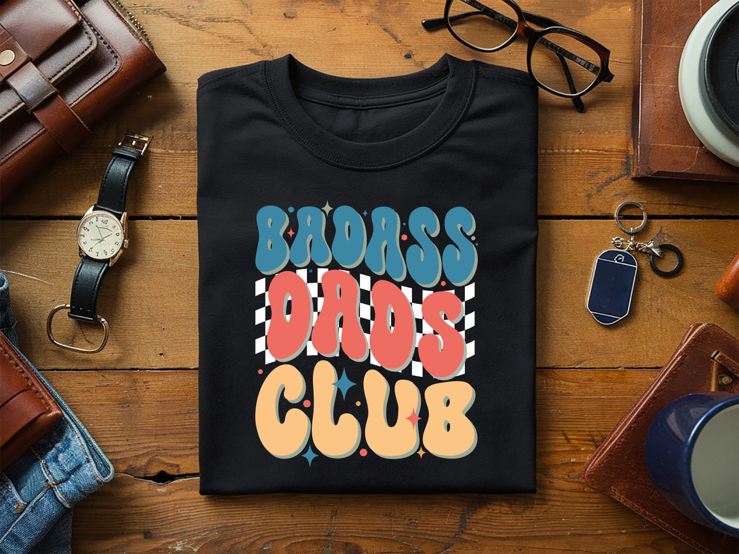 Badass Dads Club - Retro Fathers Day Sublimation