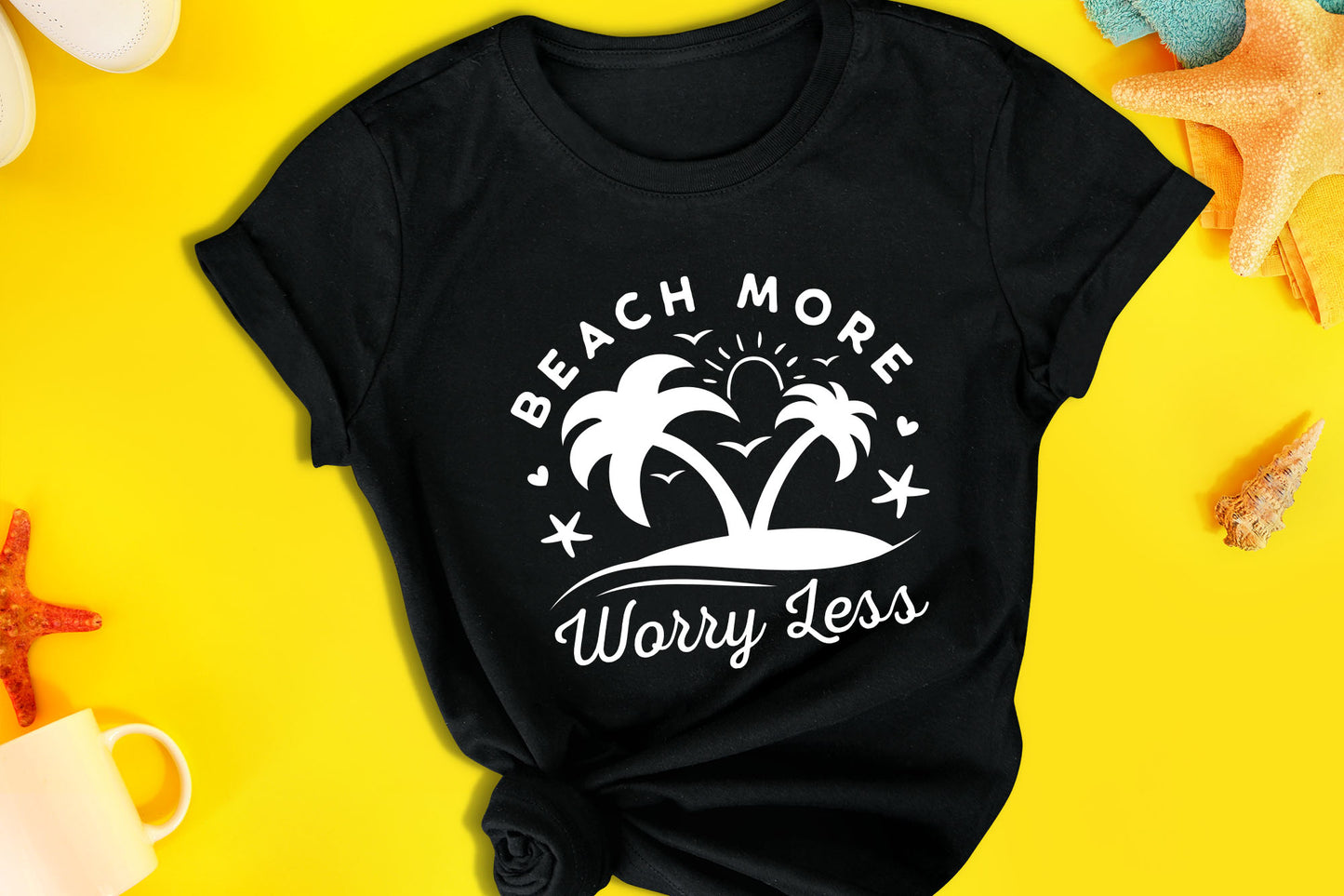 Beach More Worry Less SVG File