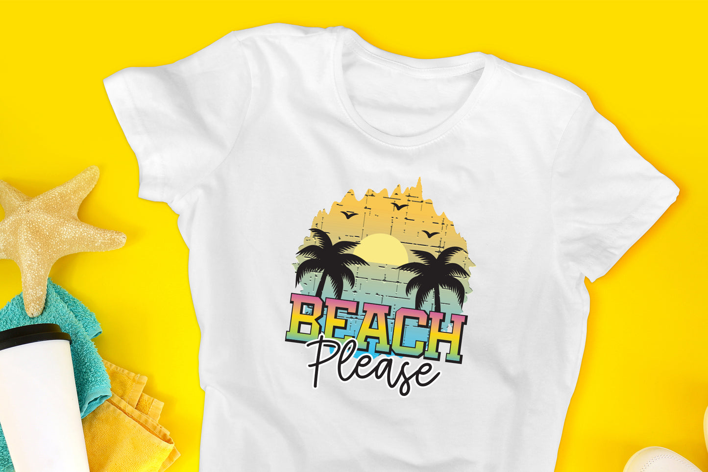 Beach Please PNG Sublimation Design