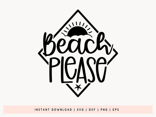 Beach Please SVG for Cricut and Silhouette