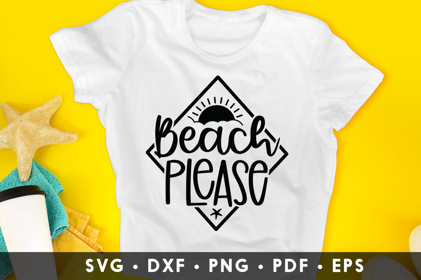Beach Please SVG for Cricut and Silhouette
