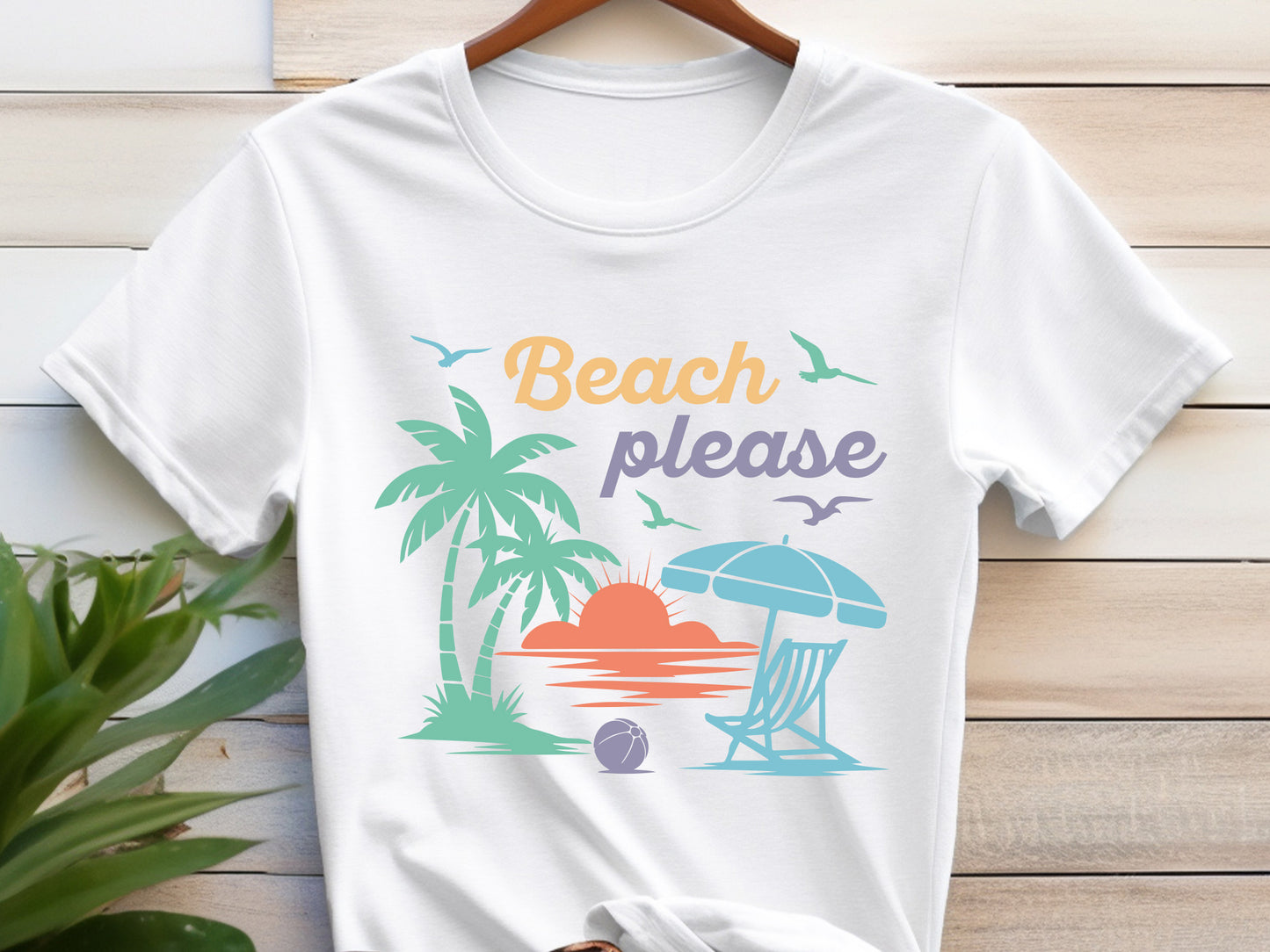Beach Please, Cute Summer SVG Vector