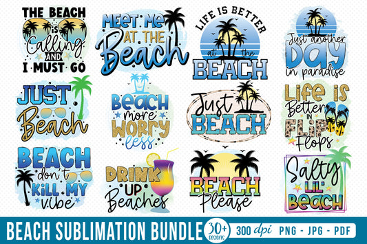 Beach Sublimation Designs Bundle