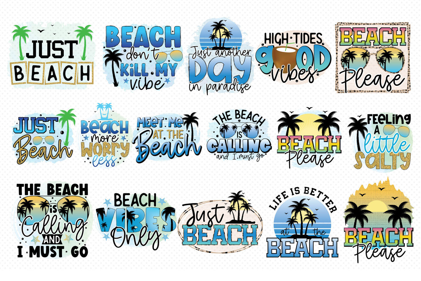 Beach Sublimation Designs Bundle
