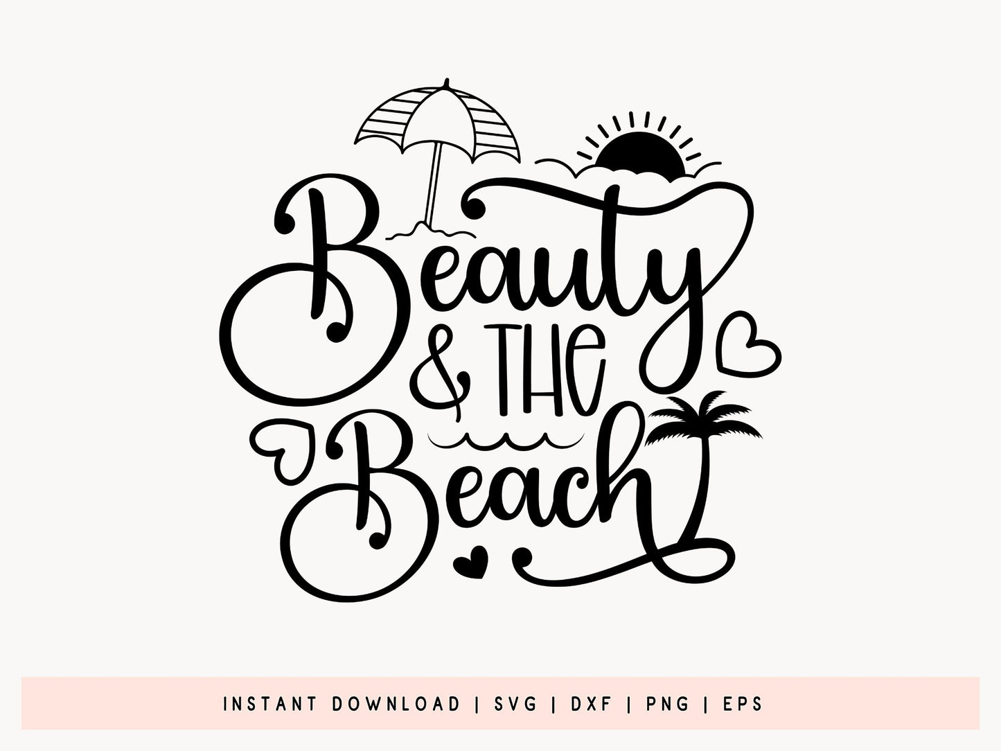 Beauty And The Beach SVG File