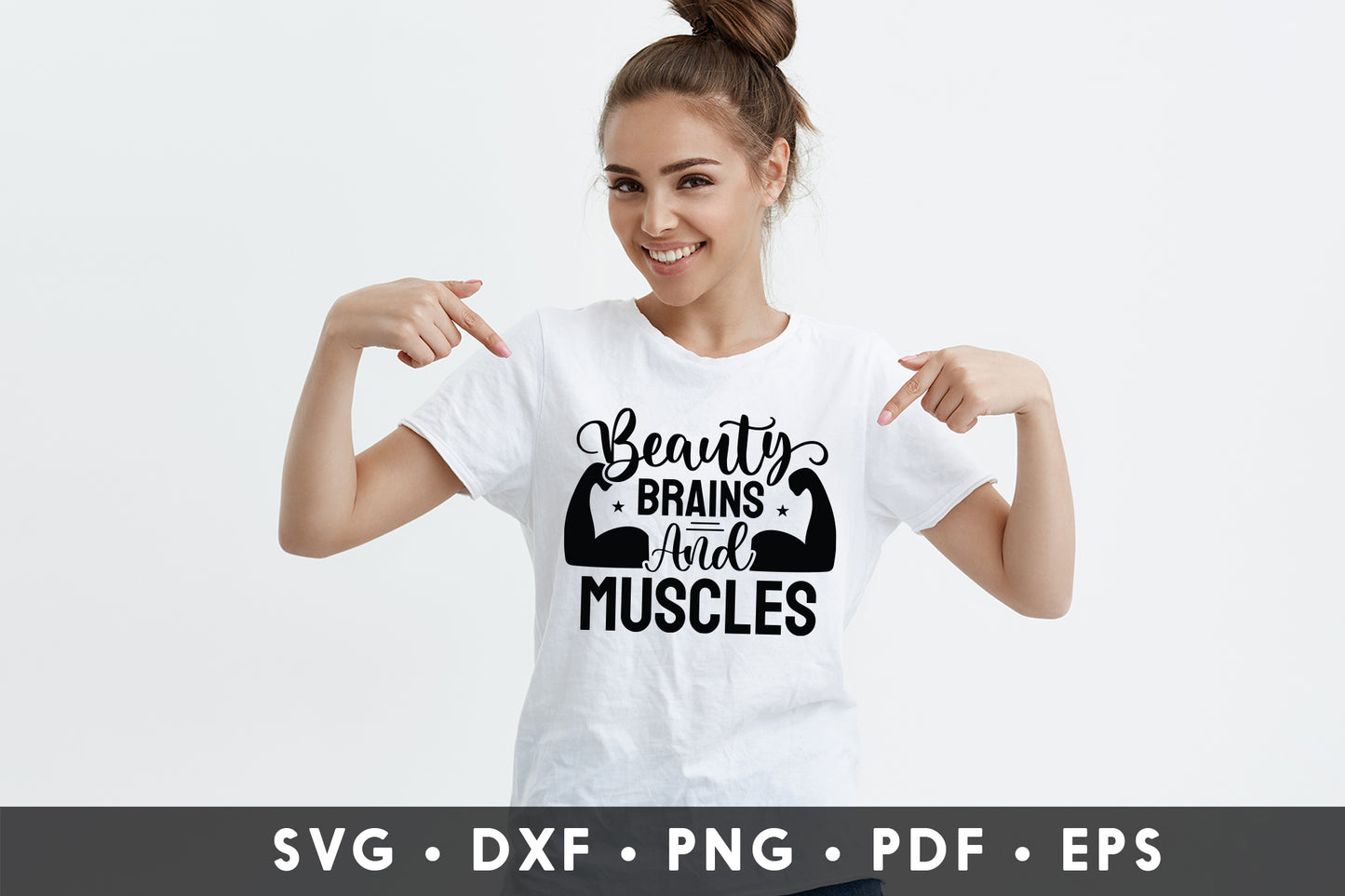 Beauty Brains and Muscles, Workout SVG File